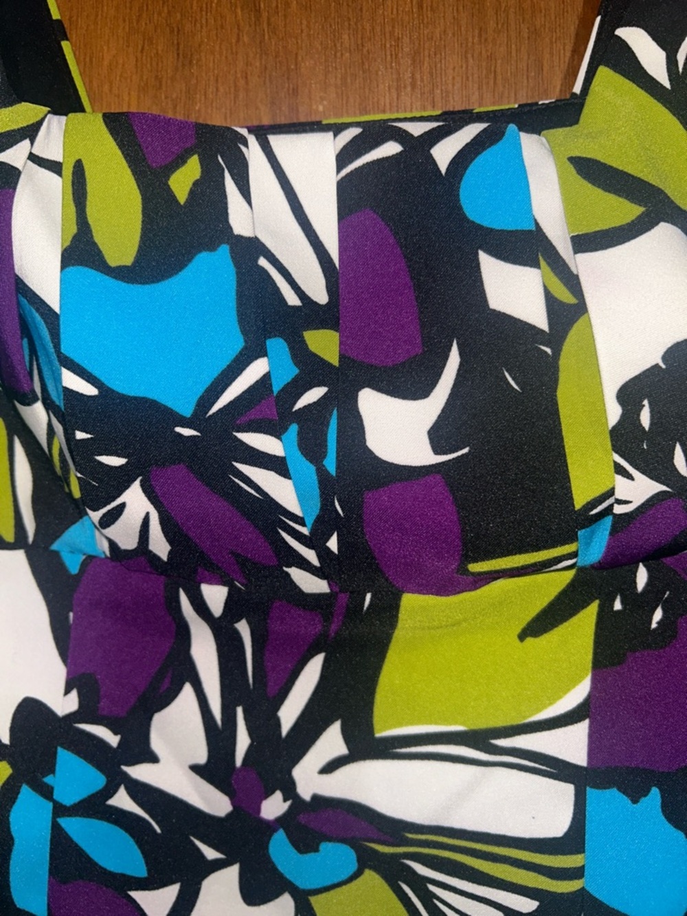 Scarlett Floral Sheath Midi Dress in White, Blue & Olive - Picture 3 of 4